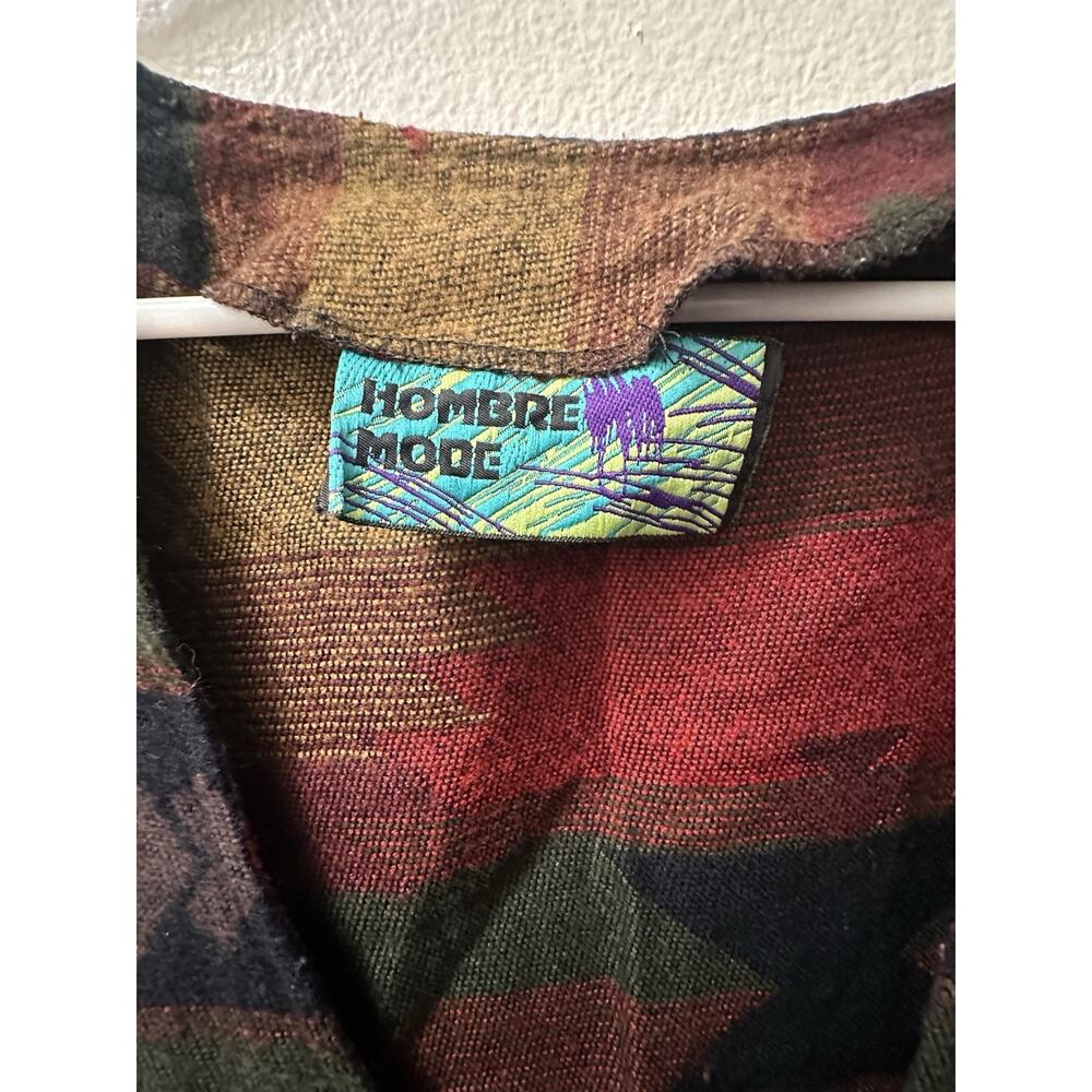 Hombre Mode Men's Vintage 1990s Southwestern-style Aztec Sz M - Picture 3 of 3